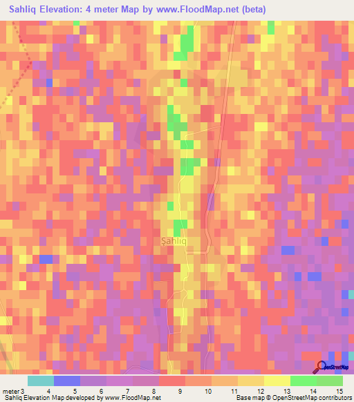 Sahliq,Azerbaijan Elevation Map