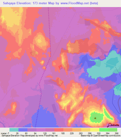 Sahqaya,Azerbaijan Elevation Map