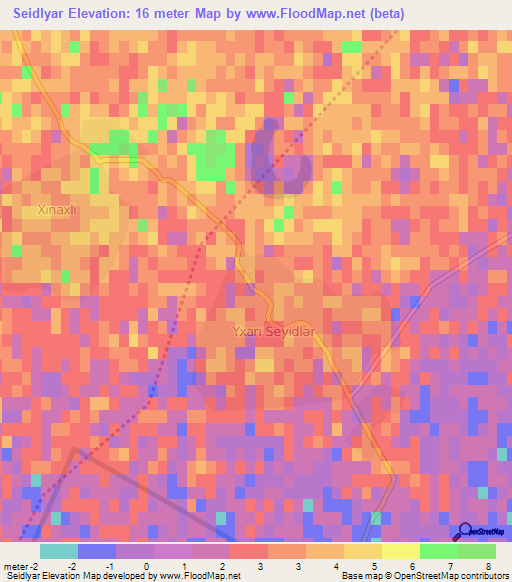 Seidlyar,Azerbaijan Elevation Map