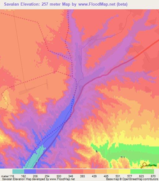 Savalan,Azerbaijan Elevation Map