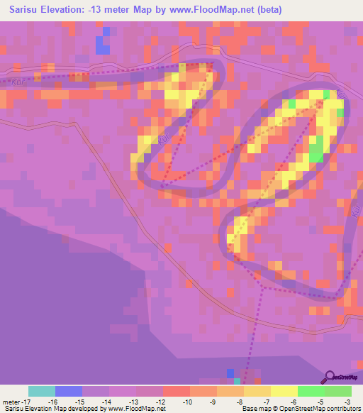 Sarisu,Azerbaijan Elevation Map