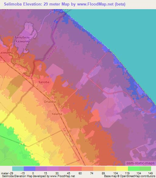 Selimoba,Azerbaijan Elevation Map