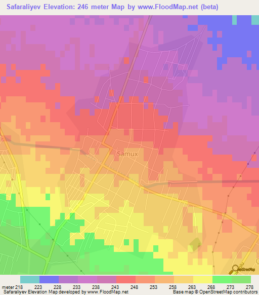 Safaraliyev,Azerbaijan Elevation Map