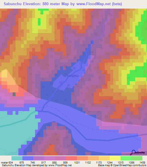 Sabunchu,Azerbaijan Elevation Map