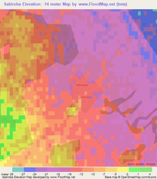 Sabiroba,Azerbaijan Elevation Map