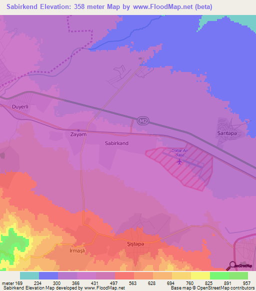 Sabirkend,Azerbaijan Elevation Map