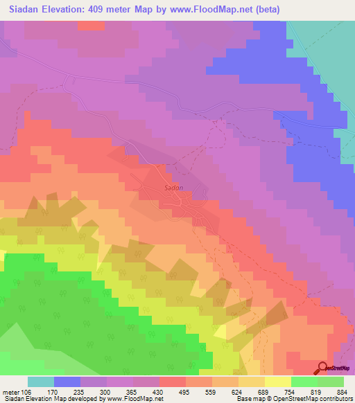 Siadan,Azerbaijan Elevation Map