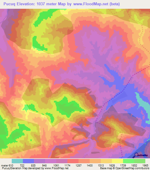 Pucuq,Azerbaijan Elevation Map