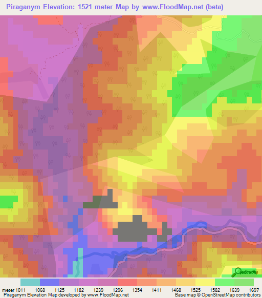 Piraganym,Azerbaijan Elevation Map