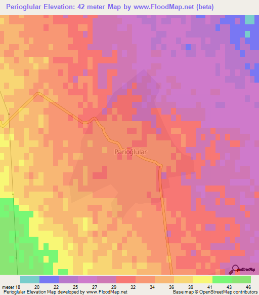 Perioglular,Azerbaijan Elevation Map