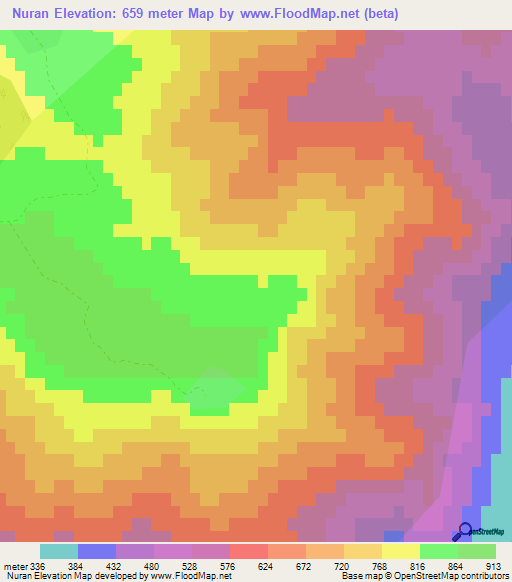Nuran,Azerbaijan Elevation Map