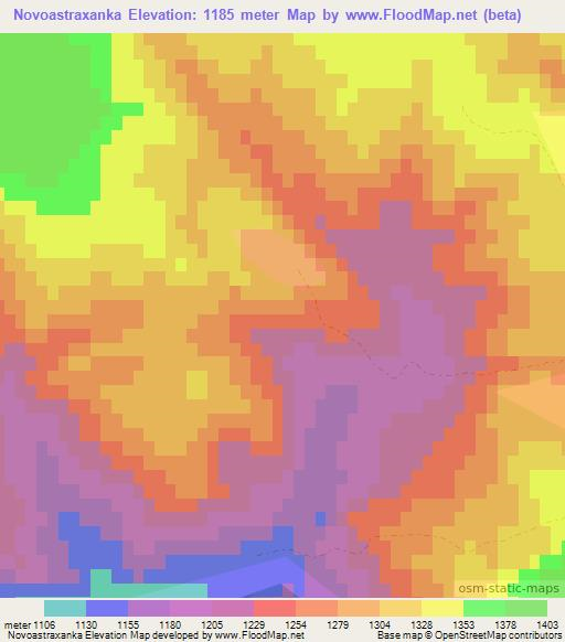 Novoastraxanka,Azerbaijan Elevation Map