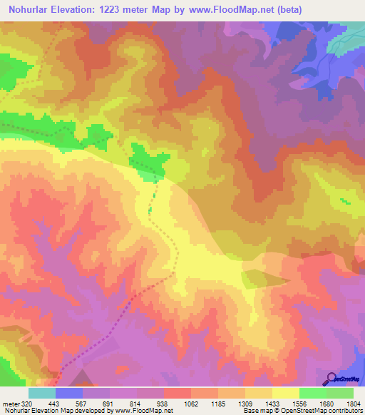 Nohurlar,Azerbaijan Elevation Map