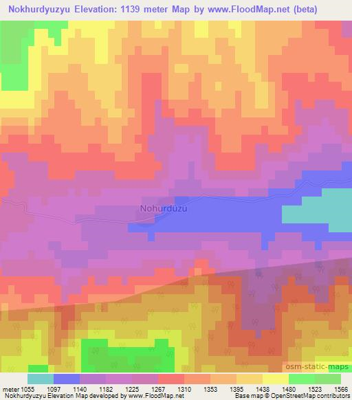 Nokhurdyuzyu,Azerbaijan Elevation Map
