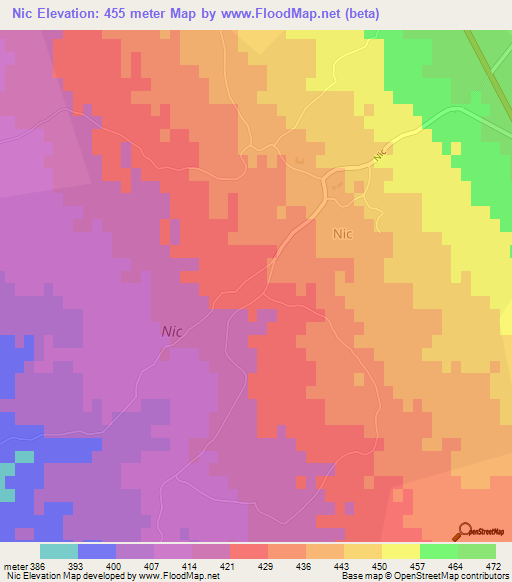 Nic,Azerbaijan Elevation Map