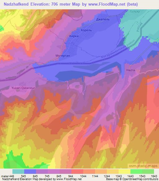 Nadzhafkend,Azerbaijan Elevation Map