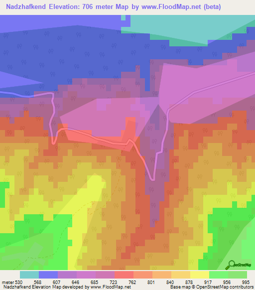 Nadzhafkend,Azerbaijan Elevation Map