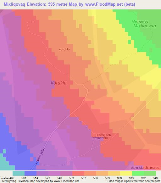 Mixliqovaq,Azerbaijan Elevation Map