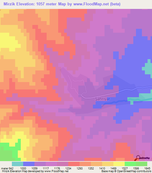 Mirzik,Azerbaijan Elevation Map