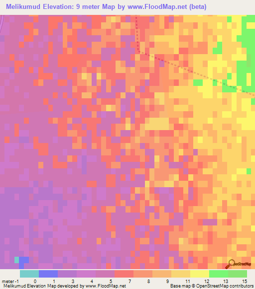Melikumud,Azerbaijan Elevation Map