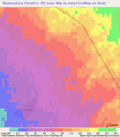 Maskharabina,Azerbaijan Elevation Map