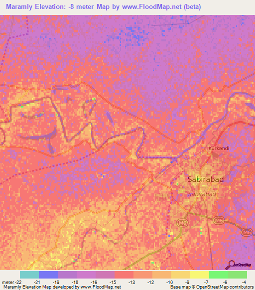 Maramly,Azerbaijan Elevation Map