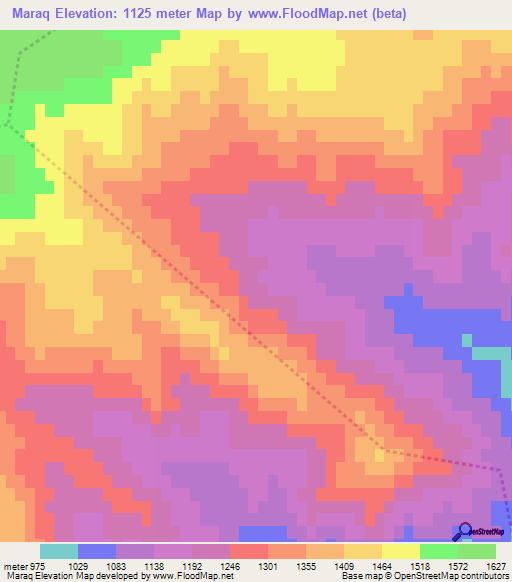 Maraq,Azerbaijan Elevation Map