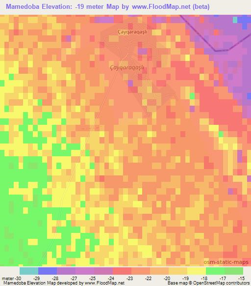 Mamedoba,Azerbaijan Elevation Map