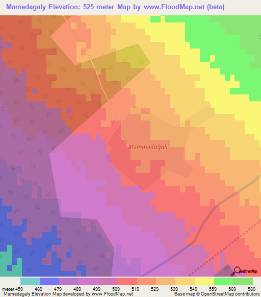 Mamedagaly,Azerbaijan Elevation Map