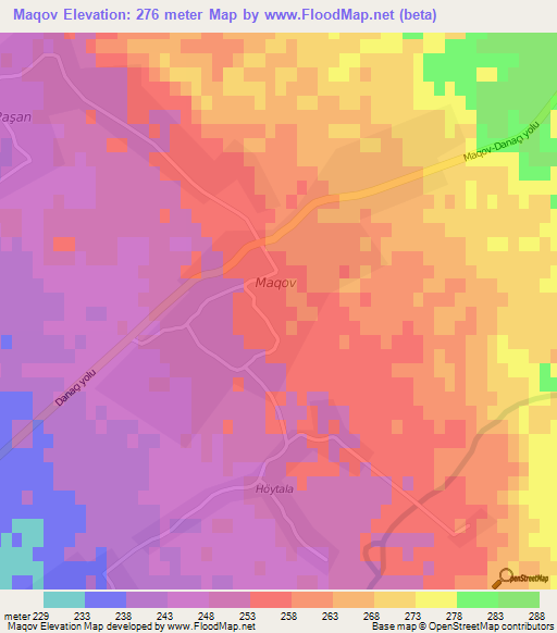 Maqov,Azerbaijan Elevation Map