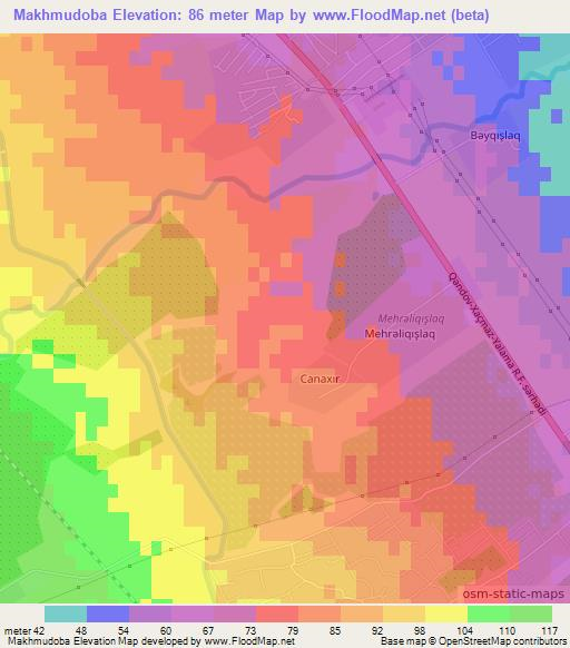 Makhmudoba,Azerbaijan Elevation Map
