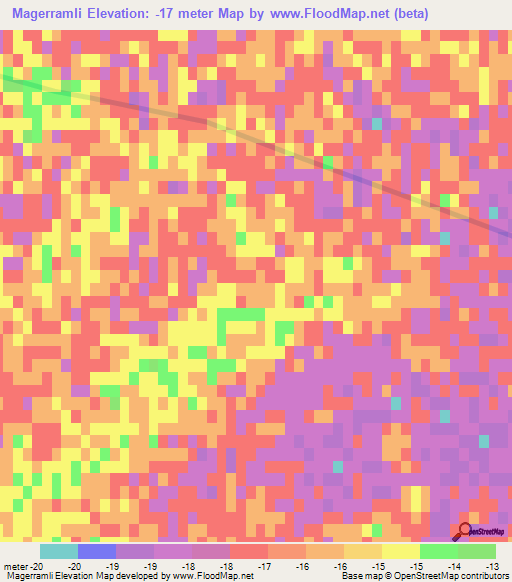 Magerramli,Azerbaijan Elevation Map