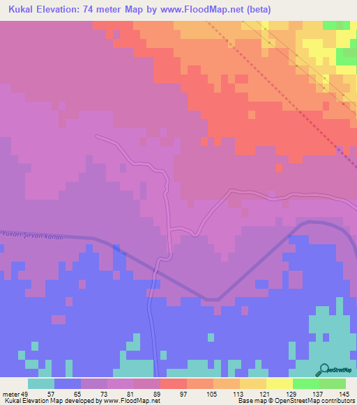 Kukal,Azerbaijan Elevation Map