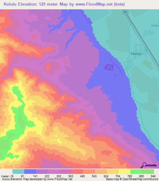 Kululu,Azerbaijan Elevation Map