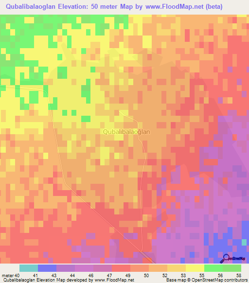 Qubalibalaoglan,Azerbaijan Elevation Map