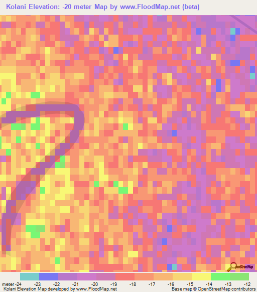 Kolani,Azerbaijan Elevation Map