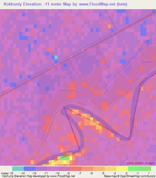 Kokhunly,Azerbaijan Elevation Map