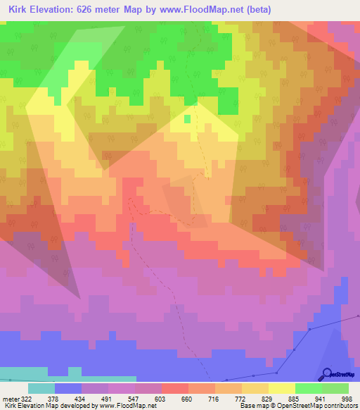Kirk,Azerbaijan Elevation Map