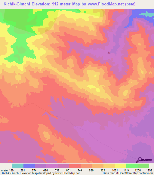 Kichik-Gimchi,Azerbaijan Elevation Map