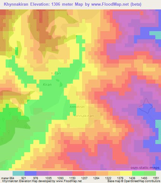 Khynnakiran,Azerbaijan Elevation Map