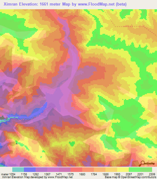 Ximran,Azerbaijan Elevation Map