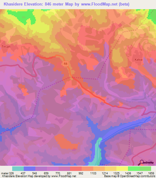 Khasidere,Azerbaijan Elevation Map