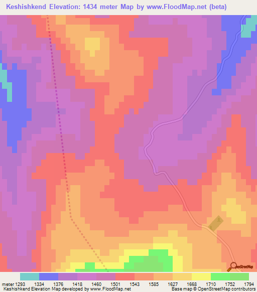 Keshishkend,Azerbaijan Elevation Map