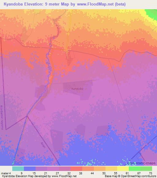 Kyandoba,Azerbaijan Elevation Map