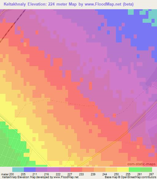 Keltakhnaly,Azerbaijan Elevation Map