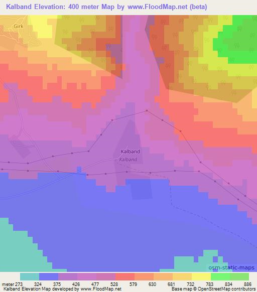 Kalband,Azerbaijan Elevation Map
