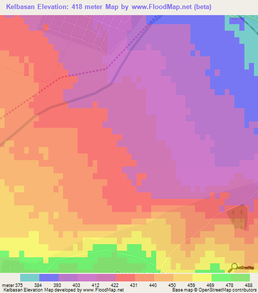 Kelbasan,Azerbaijan Elevation Map