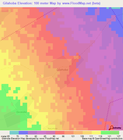 Gilahoba,Azerbaijan Elevation Map