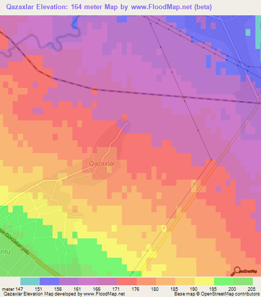 Qazaxlar,Azerbaijan Elevation Map