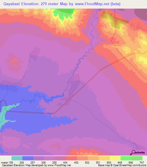 Qayabasi,Azerbaijan Elevation Map